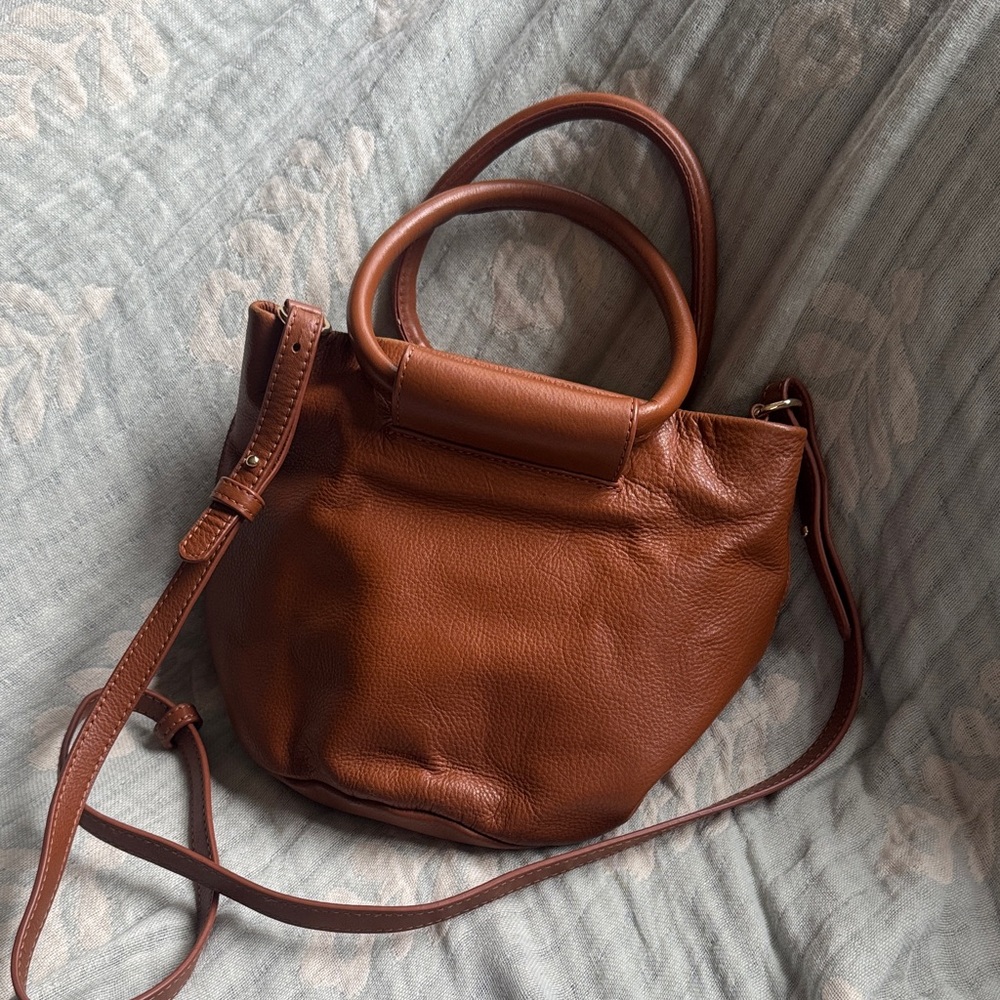 Monserat De Luca Brown Leather Handbag
